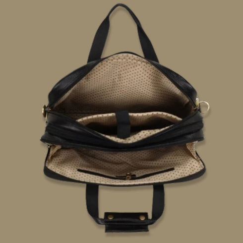 Nakul Genuine Leather Multiple Pocket Laptop Bag Mozri